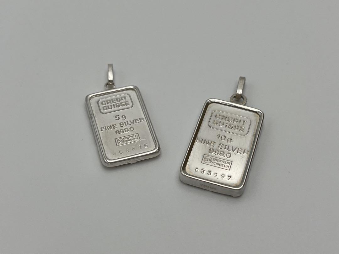 SV1000 シルバー ネックレストップ ペンダント 5g 10g【インゴット】